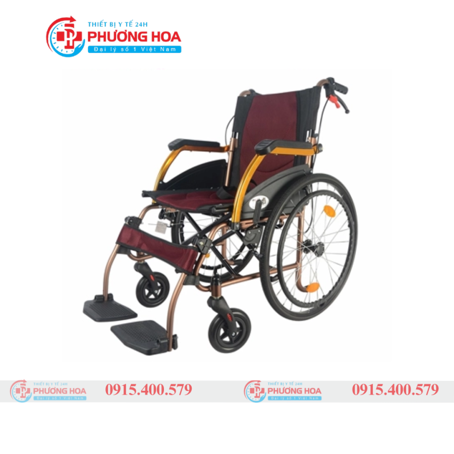 Xe lăn Lucass X65 khung hợp kim nhôm